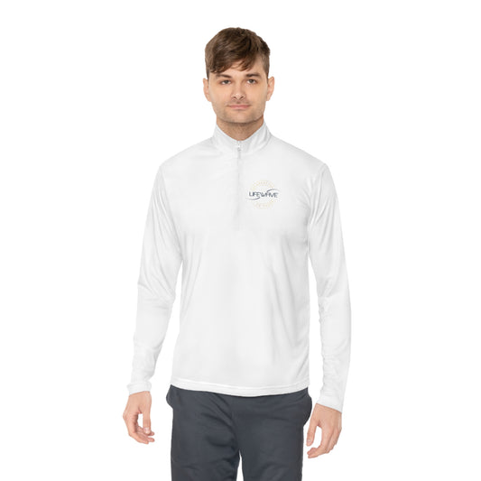 LifeWave Unisex Quarter-Zip Pullover White